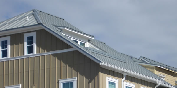 new florida condo with metal roof panels